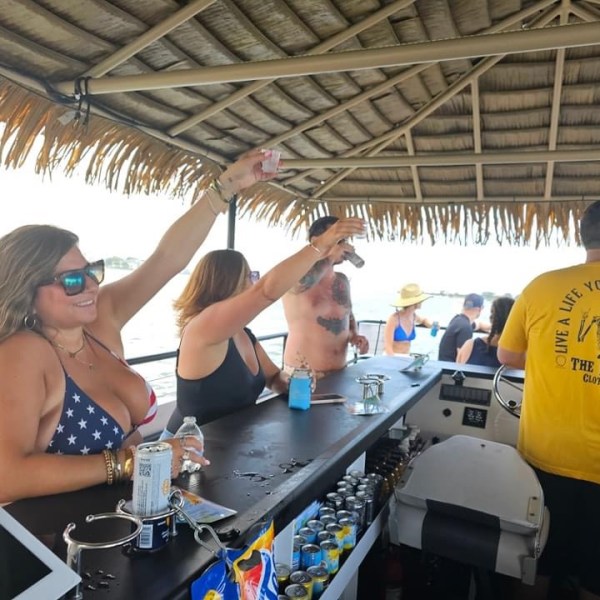 a group of people sitting at a table