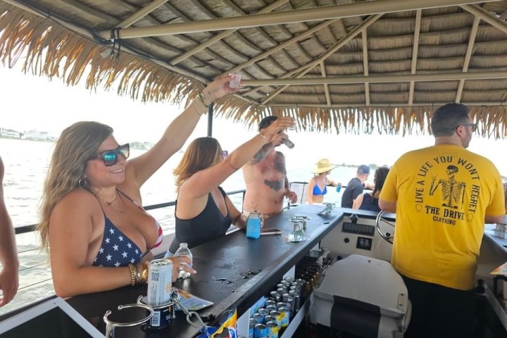 a group of people sitting at a table