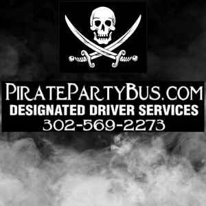 black pearl pirate party bus